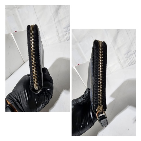 Authentic BURBERRY London Check Zip Around Wallet Navy Blue - Picture 5 of 13